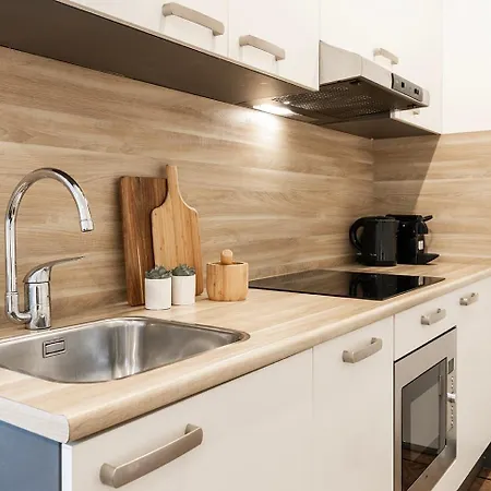 With A Kitchen And Bathroom - Vilmos Old Lägenhet *